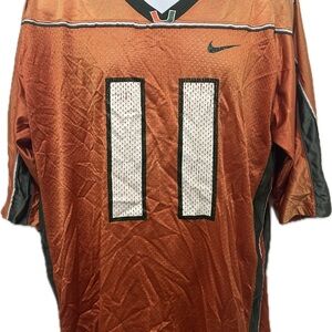 Nike Men's Orange and Black Sports Jersey